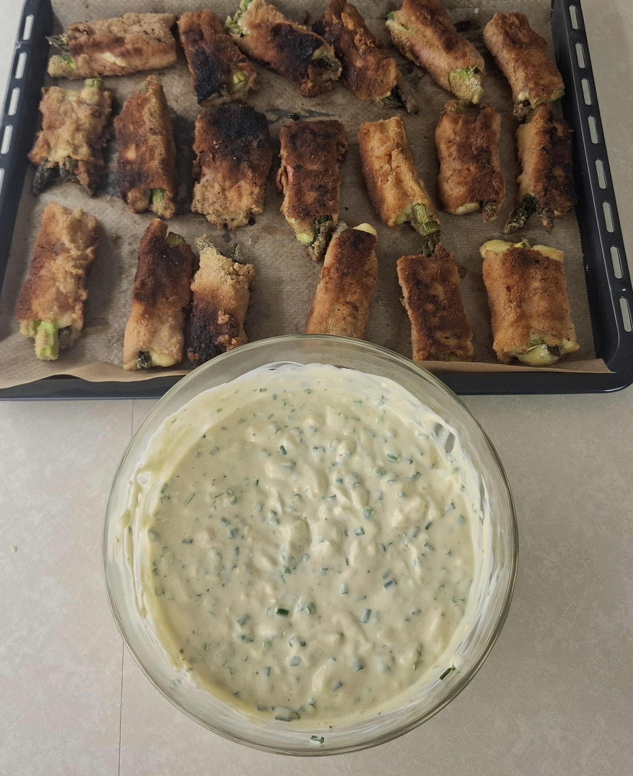 Spargel Cordon Blue mit Bozner Sauce
